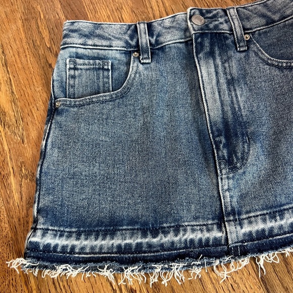 Pacsun Denim Raw Hem Mini Skirt, 23 - Picture 2 of 5